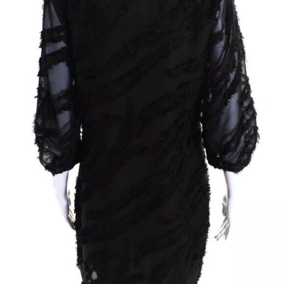 Crosby by Mollie Burch Ramey Black Dress Textured LBD like New - Picture 3 of 9